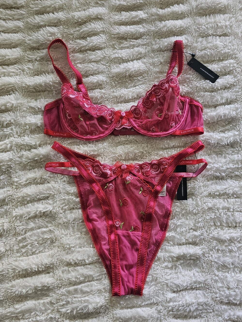 LOUNGE Underwear Blush Balcony Pink Bra And Brief 34B/S